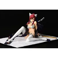 Orca Toys Statue Fairy Tail 1/6 d’Erza Scarlet - Chat Tigre Blanc, style gravure, 13 cm