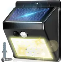 Retoo Lampe solaire LED de rue avec détecteur de mouvement Lampe solaire de jardin Lampe décorative Lampe climatique murale IP65 Waterproof
