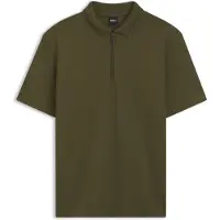 BOSS Polo en piqué avec patte zippée