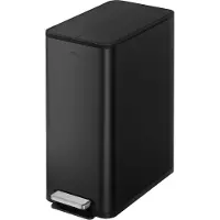 EKO - Poubelle rectangulaire "X-Wing" de 45 litres - Acier inoxydable et plastique - Noir