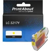 PrintAbout Cartouche compatible pour Brother LC-3217Y - Jaune - Grande capacité