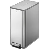 EKO - Poubelle X-Wing de 45 litres - Acier inoxydable et plastique - Finition acier inoxydable mat
