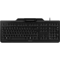 Cherry SECURE BOARD 1.0 - Clavier - avec NFC, lecteur de carte à puce (CCID) - USB - anglais (États-Unis) avec symbole EURO - Commutateur à clé : LPK - noir (JK-A0400EU-2)