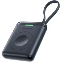 Baseus Powerbank Enerfill Fw11 5W pour Apple Watch avec câble intégré - Noir