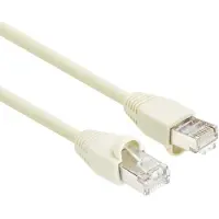 ACT Ivory 2 mètres SF/UTP CAT5E patch cable snagless with RJ45 connectors