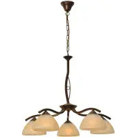 Masterlight Lampe suspendue salle à manger Bolzano Brun bronze à 5 lumières