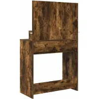 vidaXL Coiffeuse de chambre Chêne fumé 80 x 39,6 x 135 cm