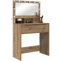 vidaXL Coiffeuse de chambre à coucher Chêne Artisan 80 x 39,6 x 135 cm