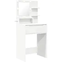 vidaXL Table de chevet pour chambre à coucher, blanche, 60 x 39,5 x 135 cm