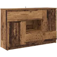 vidaXL , meuble de rangement latéral, Altholz, 100 x 30 x 65,6 cm, matériau composite en bois