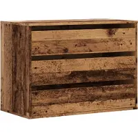 vidaXL Commode imitation vieux bois 80x41x58 cm Bois composite