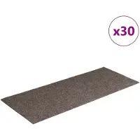 vidaXL Tapis d'escalier autocollants 30 pièces 60 x 25 cm Beige Rectangulaire