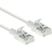 ACT White 7 meter LSZH U/FTP CAT6A datacenter slimline patch cable snagless with RJ45 connectors (DC6907)