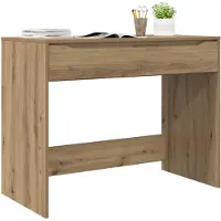 vidaXL Bureau avec tiroir, en bois composite imitation chêne artisanal