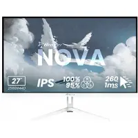 AROZZI Nova 27" Écran Gaming - 2560x1440 - QHD IPS - 260 Hz - Blanc