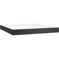vidaXL Matelas à ressorts ensachés , fermeté moyenne, noir, 152 x 203 x 20 cm, similicuir