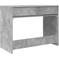 vidaXL Bureau gris béton 100 x 50 x 78 cm en aggloméré