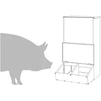 vidaXL Distributeur de nourriture pour animaux, noir, 55 x 51 x 91,5 cm, capacité de 20 kg