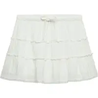 Superdry Cheesecloth Tiered Mini Skirt Blanc L Femme