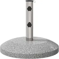 vidaXL Socle de parasol pour mâts de 40 à 50 mm, 26,45 kg, gris