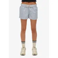 Superdry pour femme. W7110476A Short à rayures élastiques bleu (XS), Casuel, Coton