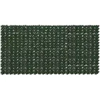 vidaXL Brise-vue pour balcon avec motif de feuilles, vert foncé, 300 x 150 cm