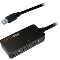 Logilink Câble USB 3.0 avec 4 ports hub noir 10 m