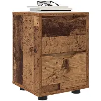 vidaXL Table de chevet Bois Ancien 30,5 x 30 x 43 cm Bois d'ingénierie