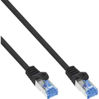 InLine câble patch, Cat.6A, S/FTP, TPE (LSZH), CCA, noir, 10m