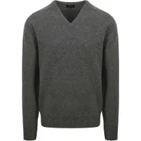William lockie Pull Laine d'Agneau Col-V Cliff Gris taille M