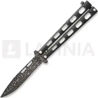 Bear & Son Couteau papillon Balisong Damascus Black