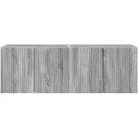 vidaXL : Meuble mural pour télévision, 2 pièces, bois imitation chêne Sonoma