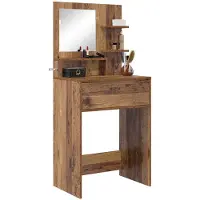 vidaXL Coiffeuse de chambre à coucher en vieux bois 80 x 39,6 x 135 cm