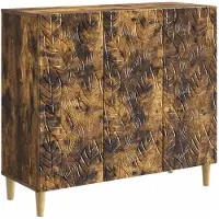 vidaXL Buffet en chêne fumé 89 x 34,5 x 80 cm, bois d'ingénierie