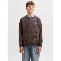 Jack & Jones Junior Sweat 'JORNORREBRO' chocolat / blanc