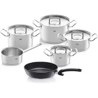Fissler Original-Profi Collection set de casseroles avec steelpan, Adamant koekenpan et RVS deksels 6-delig, Poêle + casserole, Argent