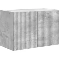 vidaXL Meuble mural pour télévision, 59,5 x 31 x 40 cm, béton gris, panneau de fibres de bois