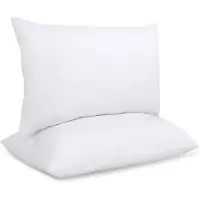 AIO Factory Oreiller 50x60 cm antiallergique en microfibre lisse blanc silicone