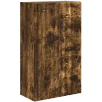 vidaXL Armoire TV murale Chêne fumé 59,5 x 31 x 100 cm