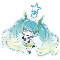 POPbuddies Porte-clés acrylique Hatsune Miku Kawaii Spring Time, Multicolore
