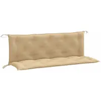vidaXL Coussins pour banc de jardin, lot de 2, mélange de couleurs beige, 150x50x7 cm, tissu