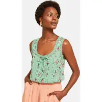 Love & roses Haut menthe / jade / rose ancienne / rouge foncé