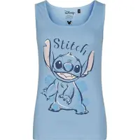 Lilo & Stitch Débardeur Disney de - Stitch - Croquis - S - XXL - pour Femme - bleu clair - Taille L