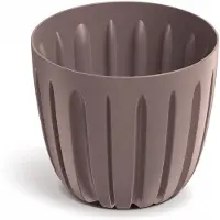 Prosperplast Flowerpot WARIO, plastic, Ø 13.8 cm, grey