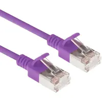 ACT Violet 7 mètres LSZH U/FTP CAT6A datacenter slimline patch cable snagless with RJ45 connectors (DC7307)