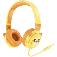 Hoco casque filaire Jack 3,5 mm pour enfants avec microphone W61 sun yellow