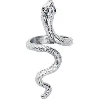 EtNox Bague Gothic de - Serpent - pour Femme - couleur argent - Taille M