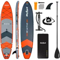 Rebel RBA-4500, planche à pagaie (SUP) avec accessoires, 350 cm, 135 kg, orange