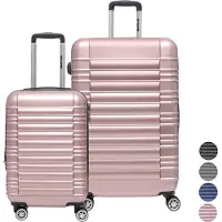 TRVLMORE Set de valises - 2 pièces - 38L (bagage à main) + 110L - Rose Gold