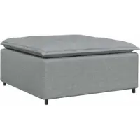 vidaXL Module de repose-pieds pour canapé modulaire Gris clair 100 x 100 x 48 cm